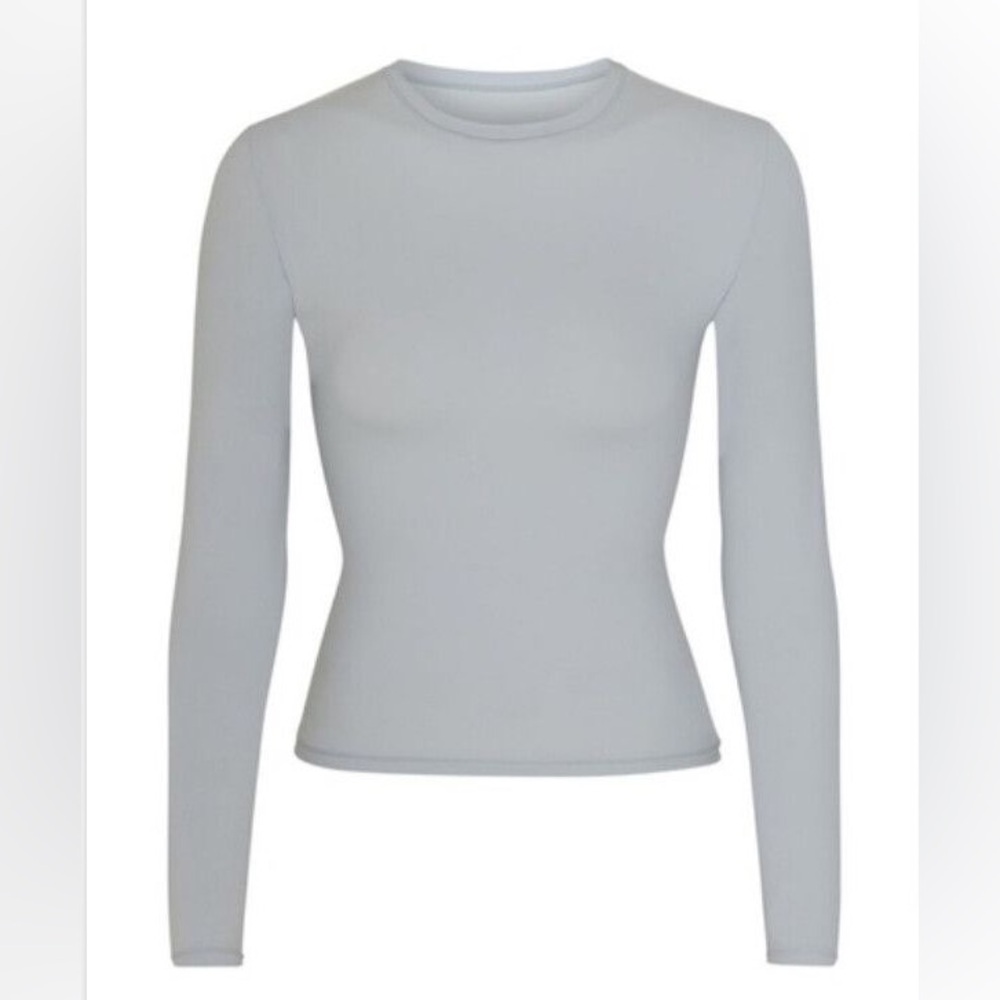SKIMS Fits Everybody Long Sleeve T-Shirt Moonstone Small SOLD OUT LIMITED